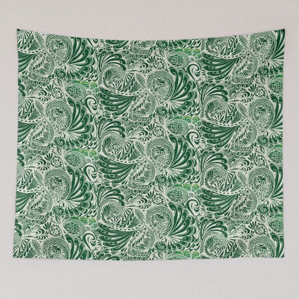 Artikelvorschau, Deep Green Swirls n Curls entworfen und verkauft von Jewell McChesney.