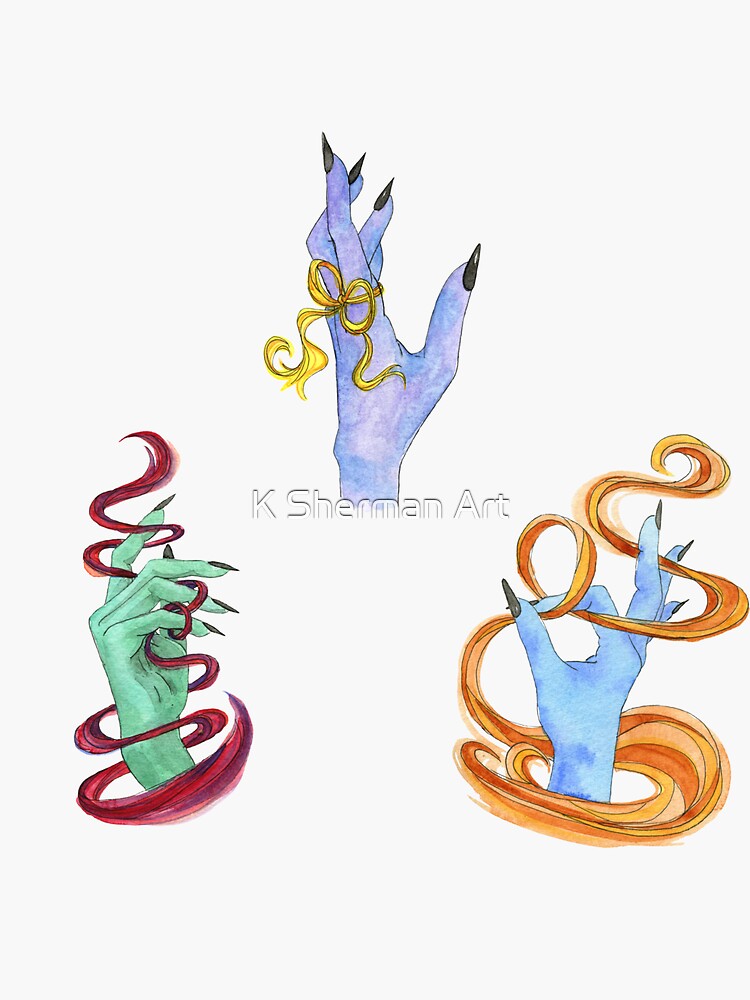 "Trichy Hands Collection" Sticker by FERNSANDFOXES Redbubble