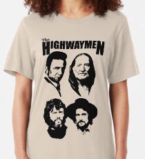 Outlaw Country Super Group - The Black Stencil-2 Slim Fit T-Shirt