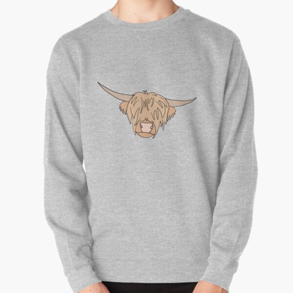 cow pattern mens pullover