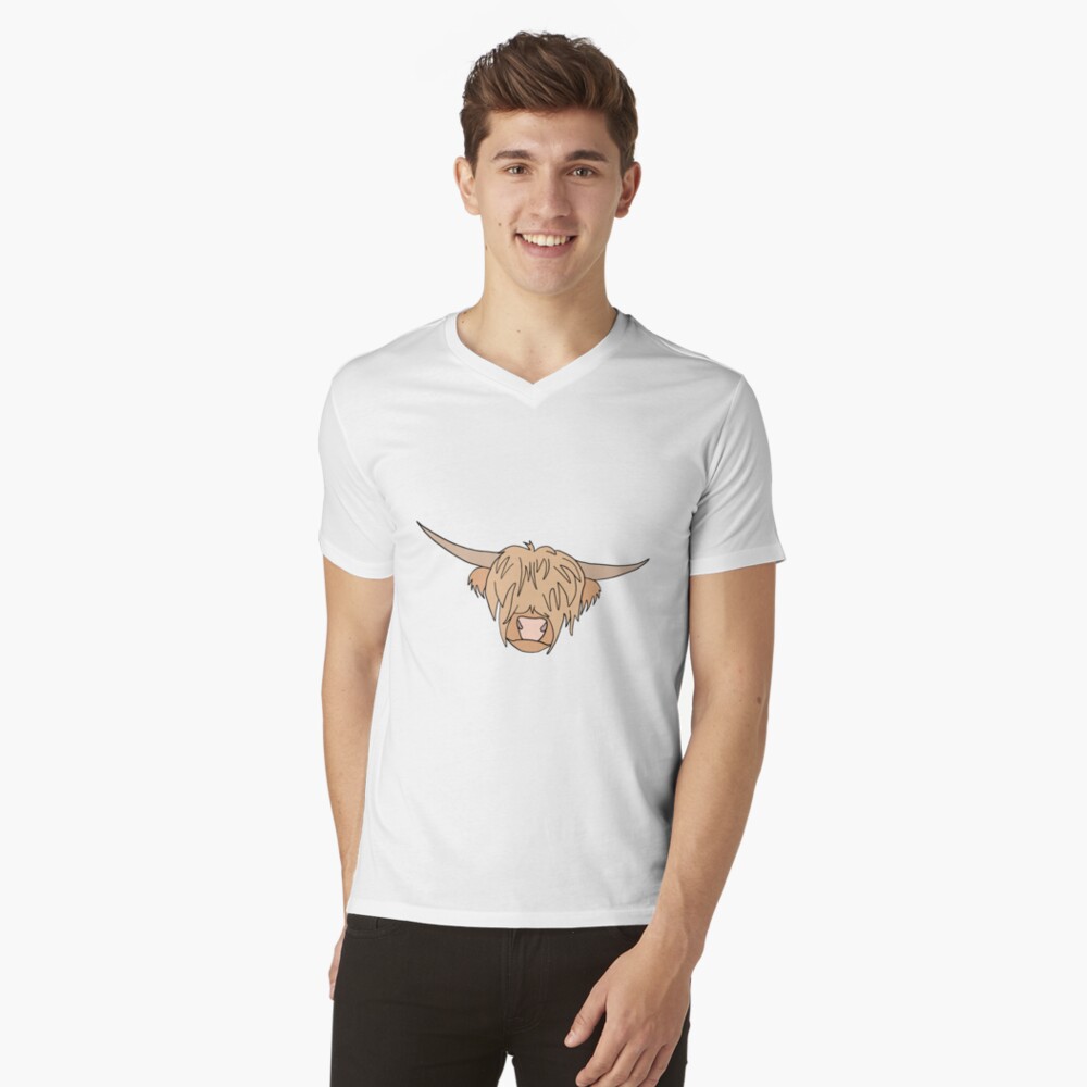 Vista previa del artículo con la obra «Camiseta de cuello en V», diseñado y vendido por carinasav.