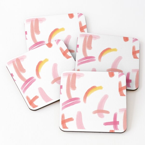 Item preview, Abstract Paint Strokes (Pink, Orange, Yellow) designed and sold by kjcrafted.