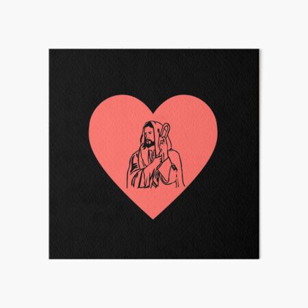 Jesus heart Art Board Print