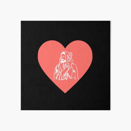 Jesus heart Art Board Print