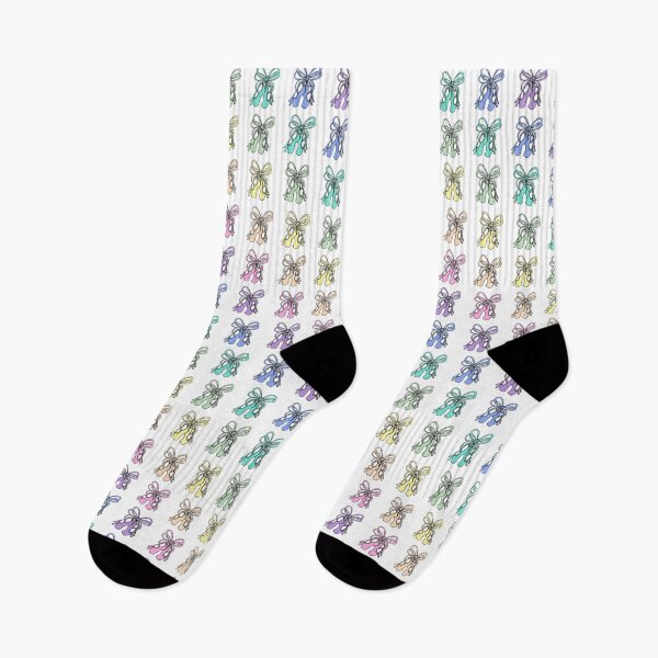 Item preview, Rainbow ballet shoes pattern designed and sold by LittleBettyMakes.