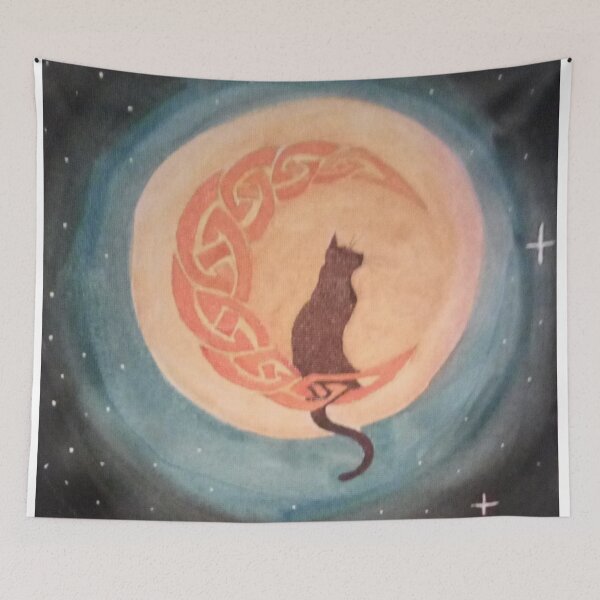 Item preview, Moonlight Cat designed and sold by KittysDoodles.