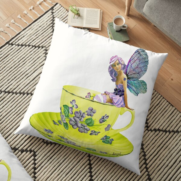 Fairy, Teacup Fairy, Violet, Floor Pillow