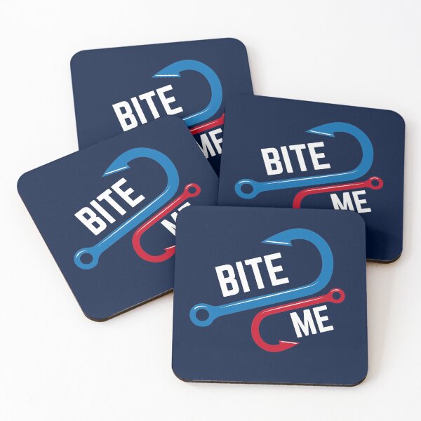 Item preview, Bite Me Funny Fishing Hook Humor Retro Style designed and sold by Good-Find.