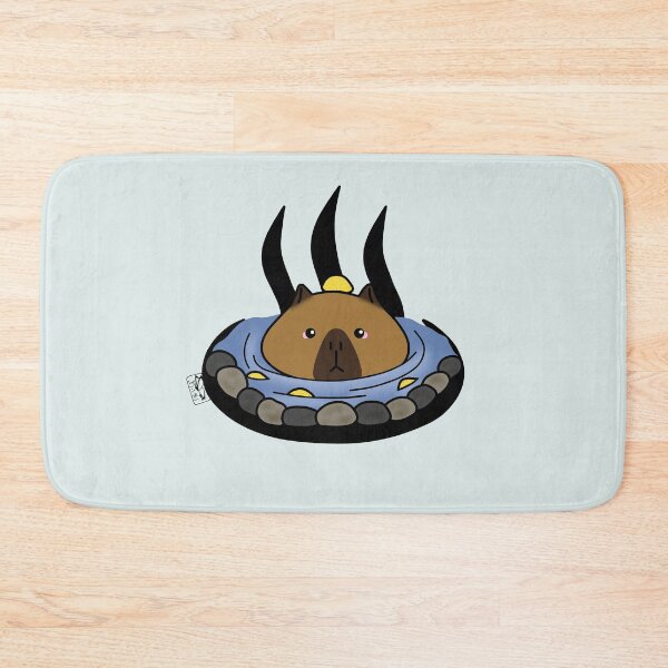 Item preview, Capybara relaxing in an onsen japanese style designed and sold by rainbowcho.