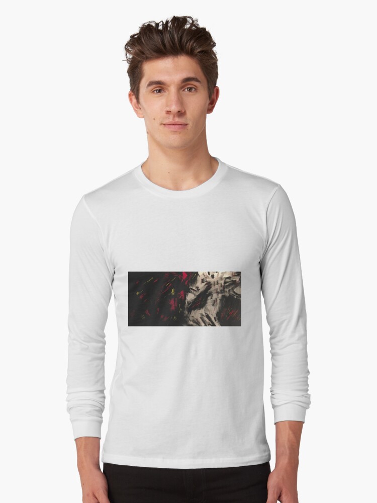 Aperçu 1 sur 5. T-shirt manches longues avec l'œuvre Méchant son, noir dessein créée et vendue par martinb1962.