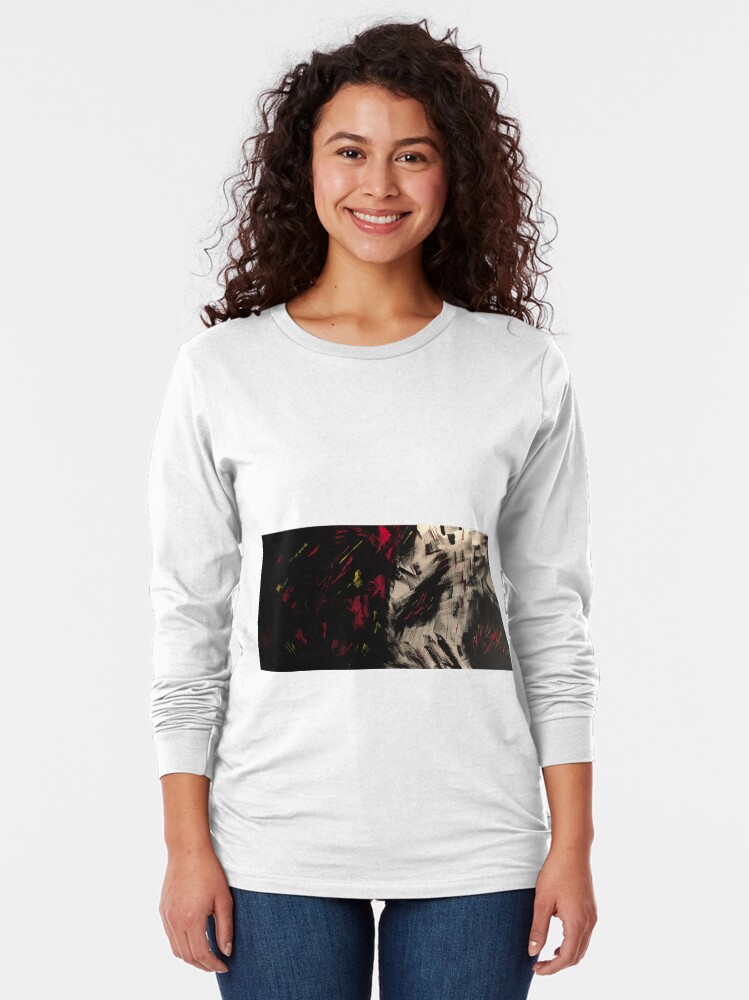 Aperçu 2 sur 5. T-shirt manches longues avec l'œuvre Méchant son, noir dessein créée et vendue par martinb1962.