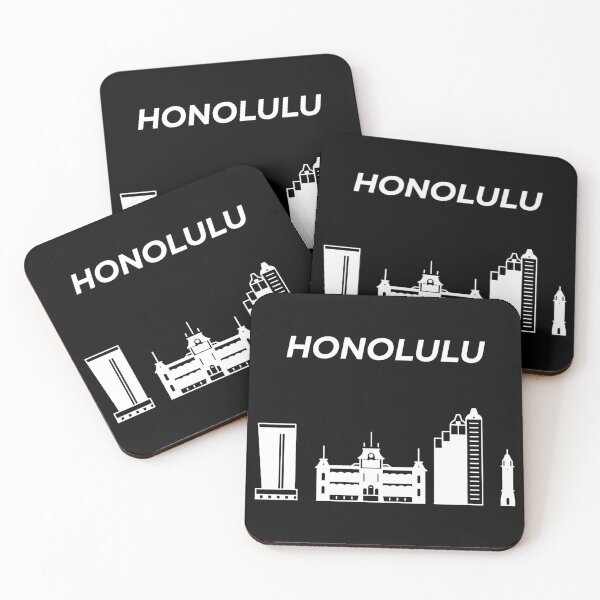 Item preview, Honolulu Skyline, Hawaii designed and sold by marosharaf.
