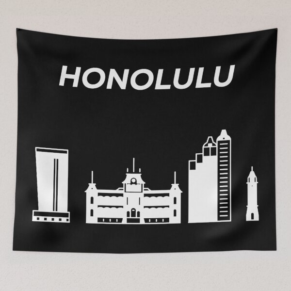 Item preview, Honolulu Skyline, Hawaii designed and sold by marosharaf.