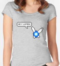 Hey! Listen! Fitted Scoop T-Shirt
