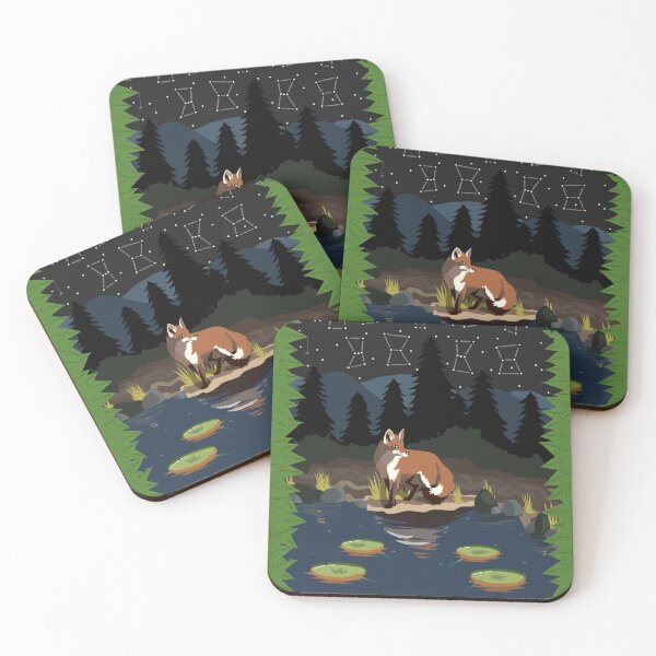 Item preview, Fox Tarot - Nine of Cups Tarot Card designed and sold by BoyPilot Goods.