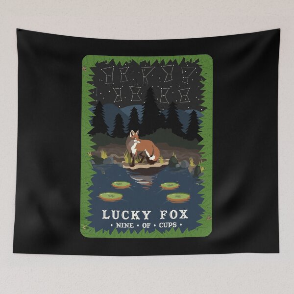 Item preview, Fox Tarot - Nine of Cups Tarot Card designed and sold by BoyPilot Goods.