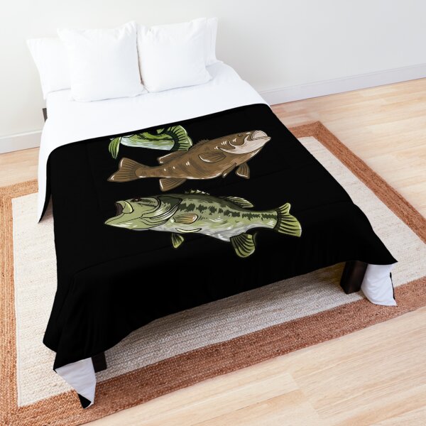 Bass Fishing Comforter for Sale by William Lee