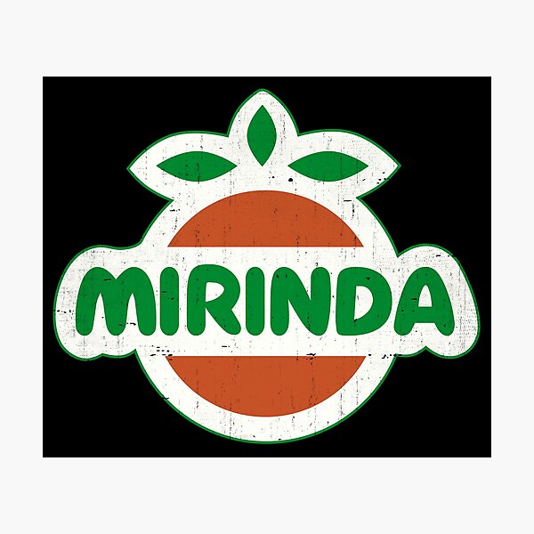 mirinda drinks logo photographic print by upgradeenabled redbubble redbubble