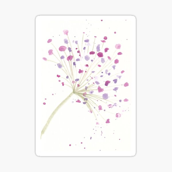 Delicate colourful Agapanthus Design Sticker