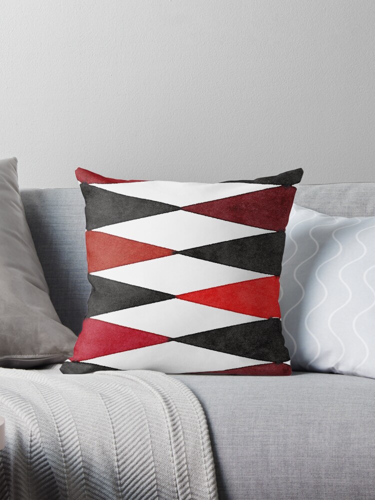 Gray and red throw pillows best sale