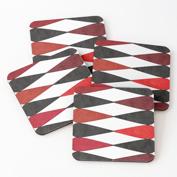 Item preview, Retro Harlequin Pattern in Red, White and Black, perfect for throw pillows and cushions. designed and sold by Alice-Mills.