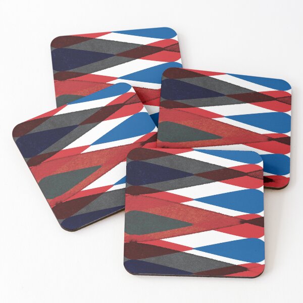 Item preview, Retro Harlequin Pattern in Red, White, Blue and Black, perfect for throw pillows and cushions. designed and sold by Alice-Mills.