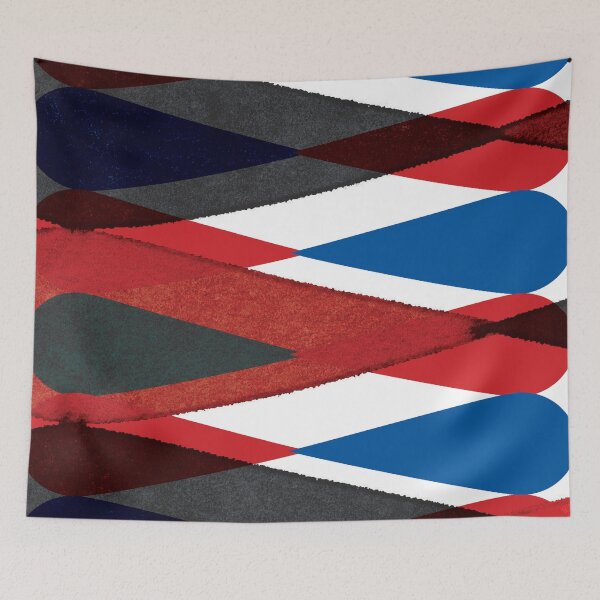 Item preview, Retro Harlequin Pattern in Red, White, Blue and Black, perfect for throw pillows and cushions. designed and sold by Alice-Mills.