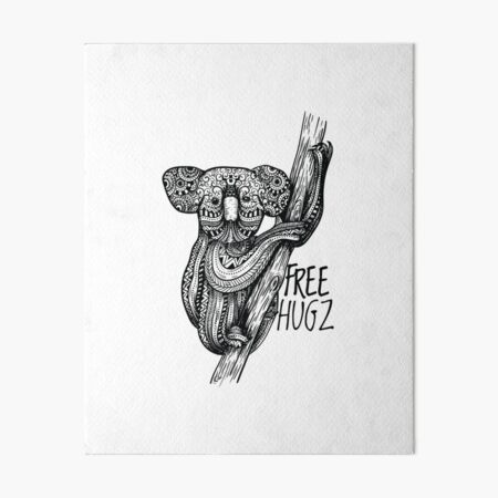 Artikel-Vorschau von Koala, Mandala, free hug, designt und verkauft von DerSenat.
