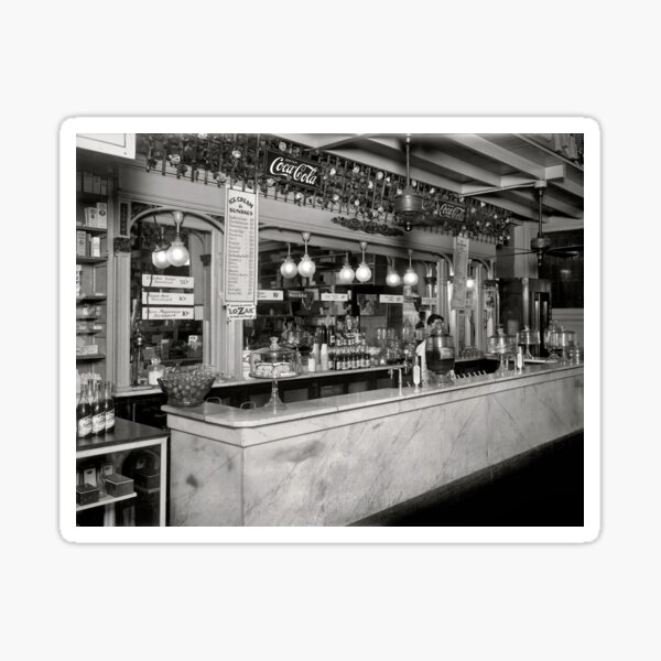 Original People's Drug Store Soda Fountain - 1921 Sticker