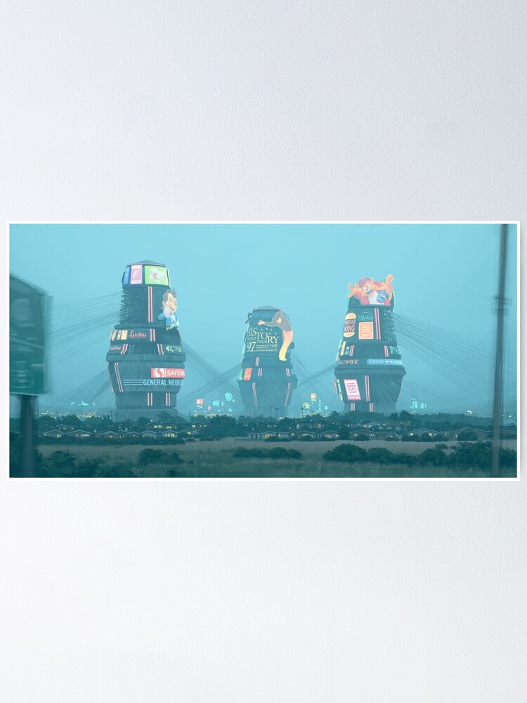 Thumbnail 1 of 3, Poster, Bell Towers designed and sold by simonstalenhag.