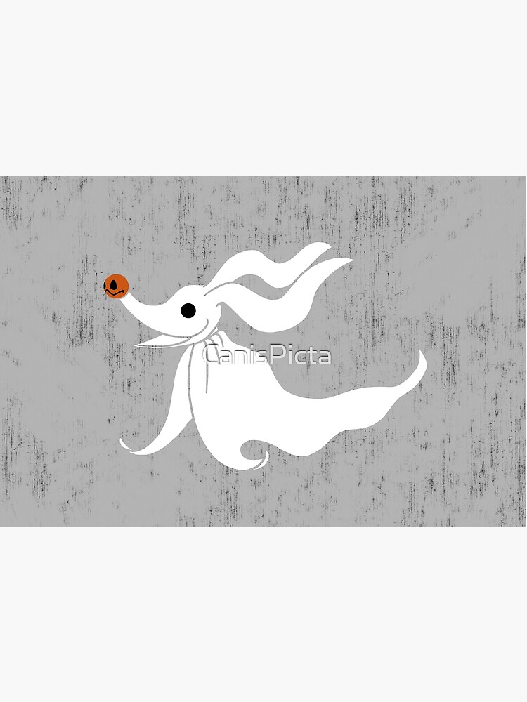Thumbnail 6 of 6, Bath Mat, Zero - Nightmare Before Christmas, Skellington, Pumpkin King, White, Grin, Evil, Halloween, Christmas, Finkelstein, Dog, Ghost, Nose designed and sold by CanisPicta.