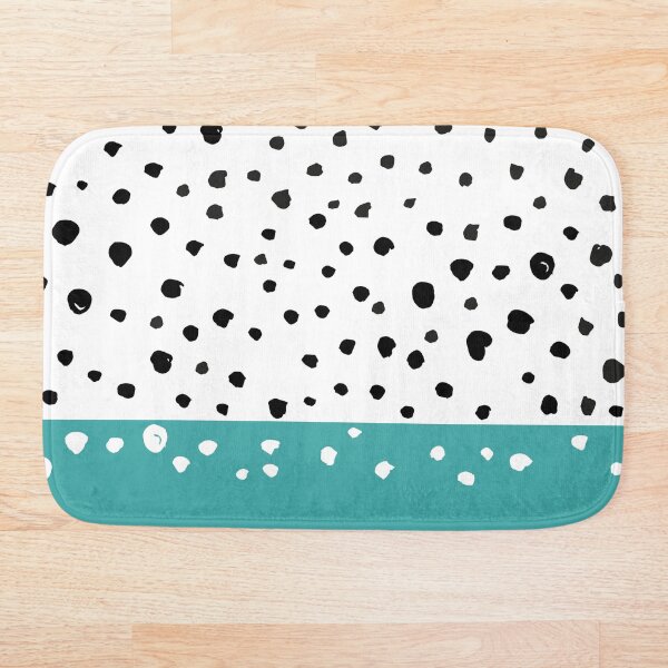 Item preview, Black, White and turquoise Dalmatian Dots designed and sold by Gilat Lerer.