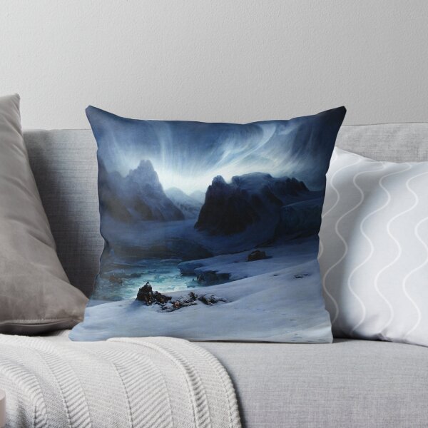 Magdalena Bay by François-Auguste Biard - Old Masters Prints Throw Pillow