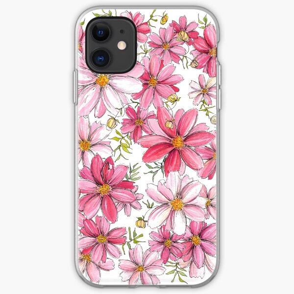 Pink Floral Pattern iPhone Soft Case
