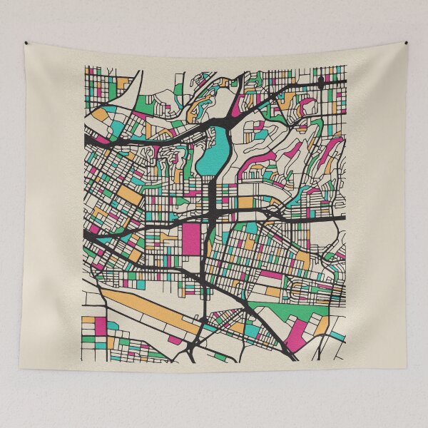 Item preview, East Los Angeles, California Street Map designed and sold by A Deniz Akerman.