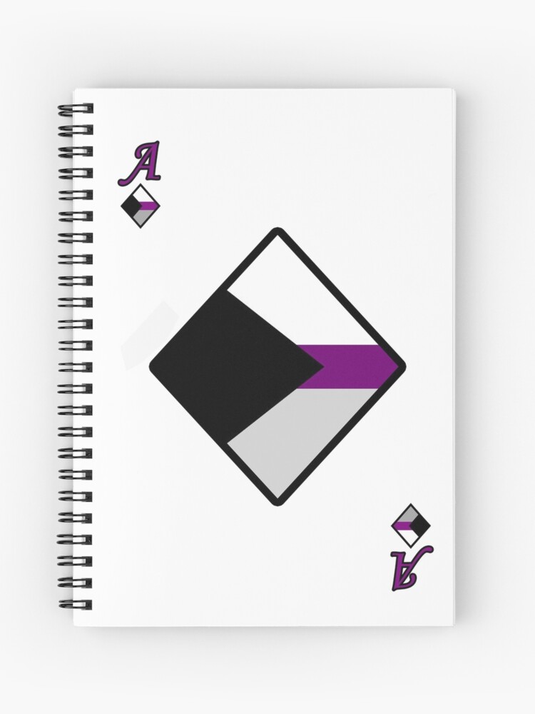 Ace Spectrum Playing Cards Demisexual Spiral Notebook By Mistina Redbubble