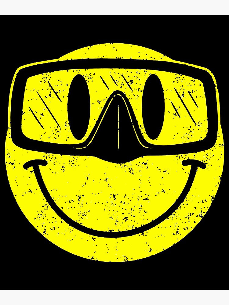 "Smiling Scuba Diving Face Scuba Gear Equipment birthday fashion gift