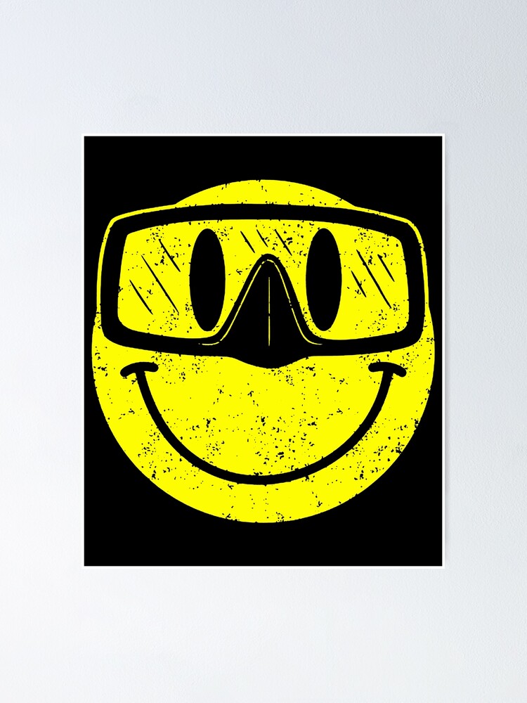"Smiling Scuba Diving Face Scuba Gear Equipment birthday fashion gift