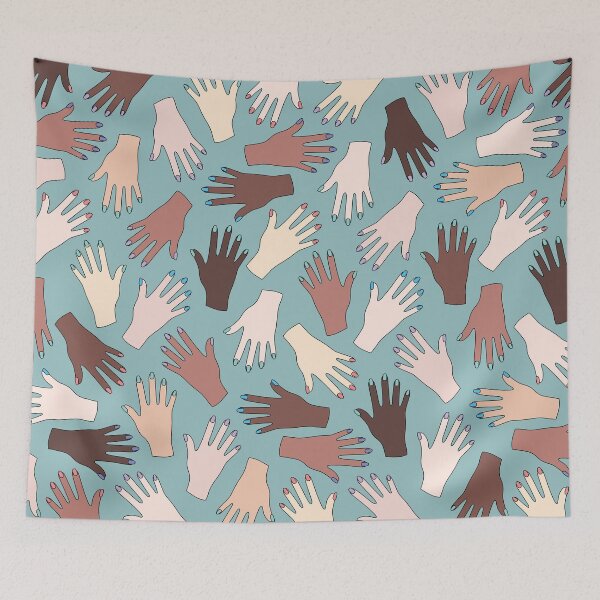 Item preview, Nail Expert Studio - Colorful Manicured Hands Pattern designed and sold by XOOXOO.