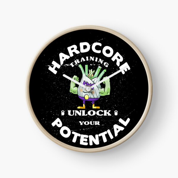 Item preview, Hardcore Training Unlock Your Potential Funk Up Fennel Double Bicep Bodybuilder designed and sold by ProjectX23.