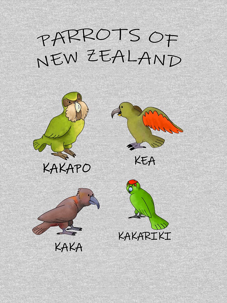 Bird Shirts NZ, 18 Native NZ Birds by Lesh Creates