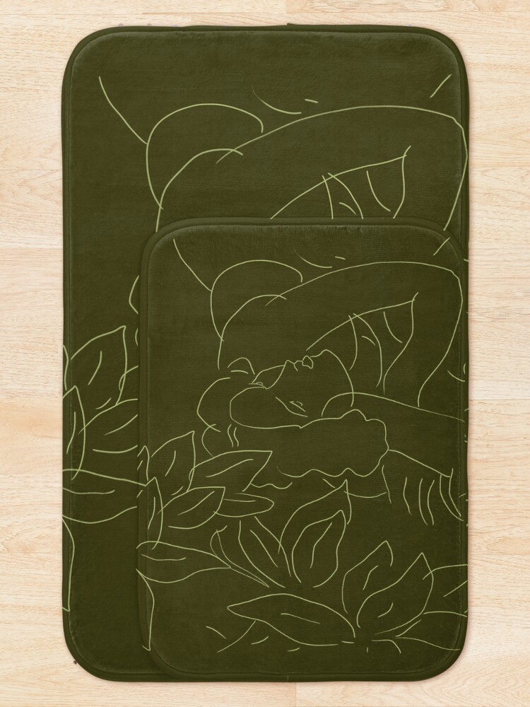 Alternate view of Matisse Line Art #5 Green Bath Mat