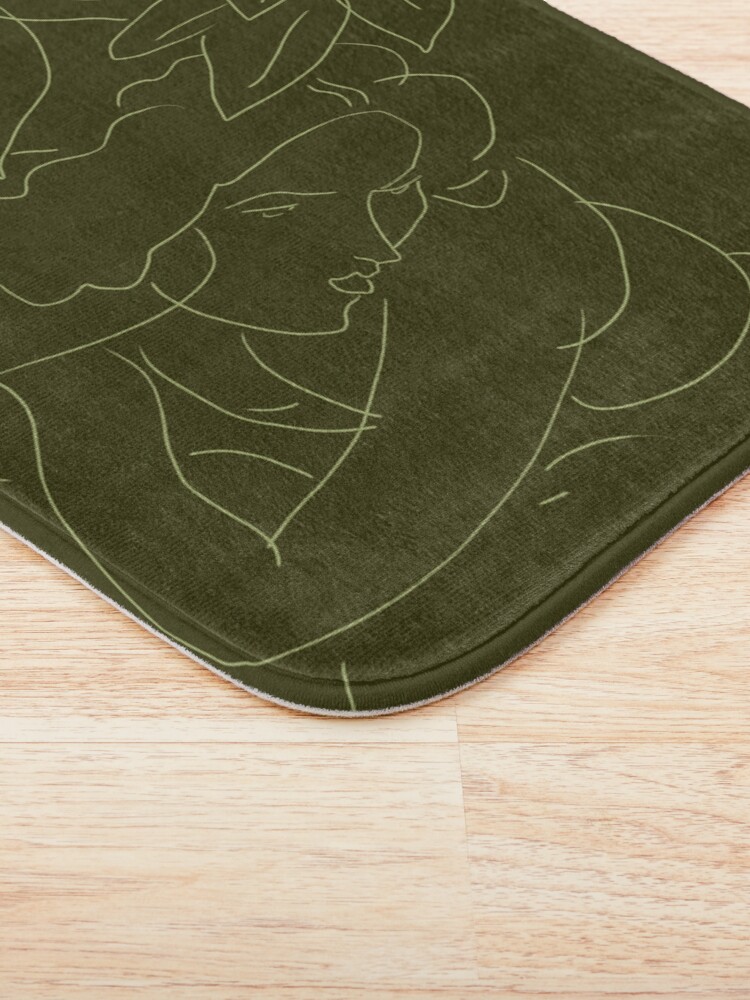 Alternate view of Matisse Line Art #5 Green Bath Mat