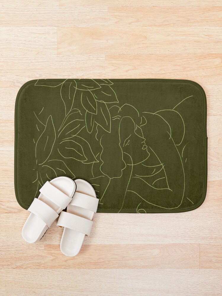 Alternate view of Matisse Line Art #5 Green Bath Mat