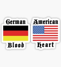 German Blood American Heart Sticker