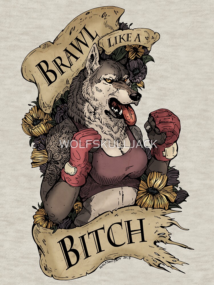 Thumbnail 7 of 7, Classic T-Shirt, Brawl Like a Bitch designed and sold by WOLFSKULLJACK.
