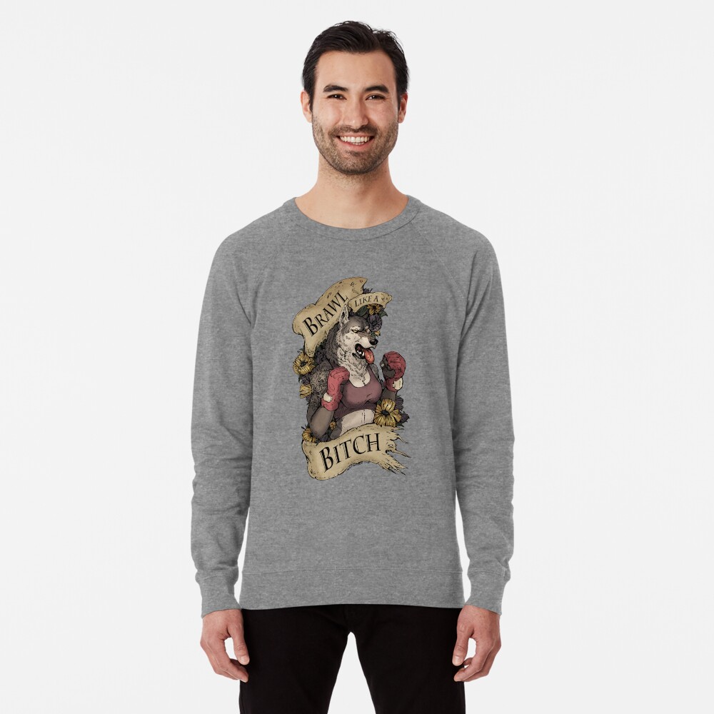 Item preview, Lightweight Sweatshirt designed and sold by WOLFSKULLJACK.