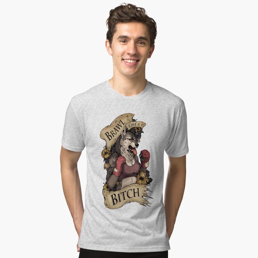 Item preview, Tri-blend T-Shirt designed and sold by WOLFSKULLJACK.