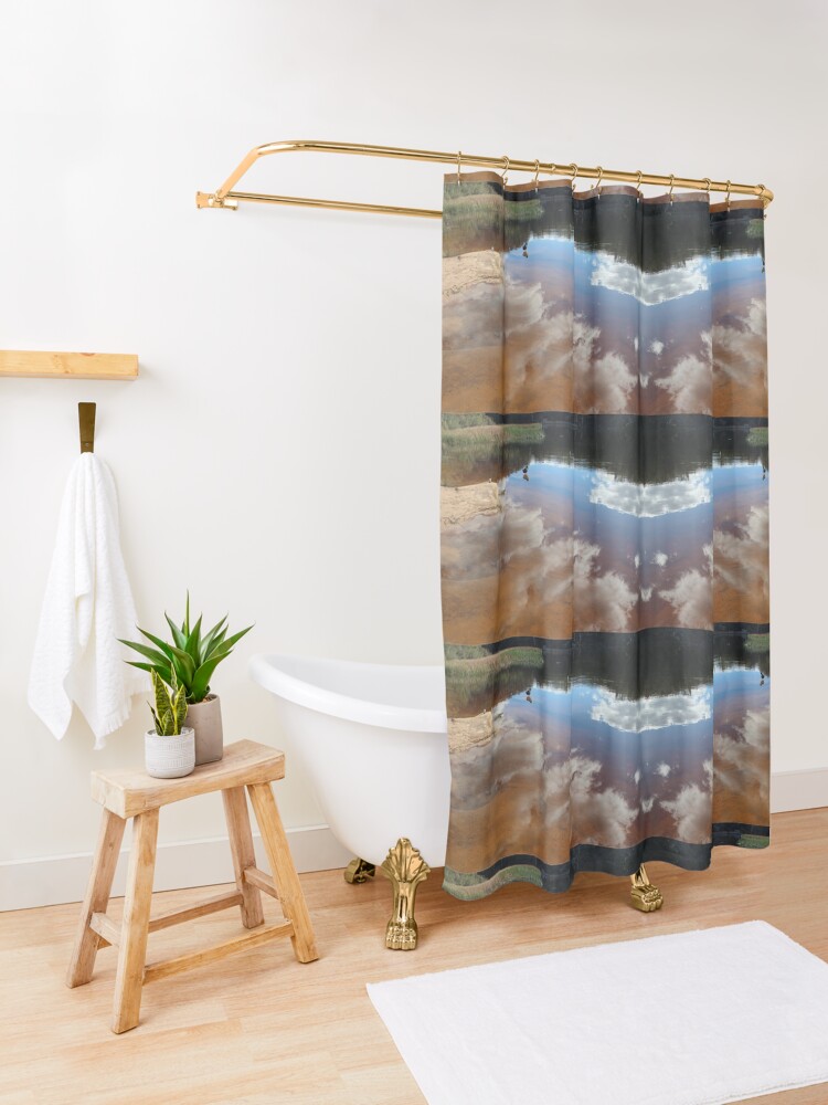 Alternate view of Contemplating Dunn's Swamp Shower Curtain