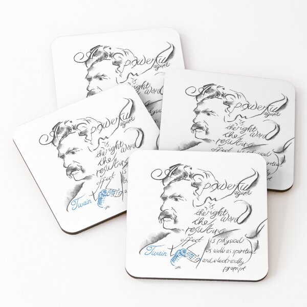 Item preview, Mark Twain Picture Quote - The Right Word designed and sold by douglasrickard.